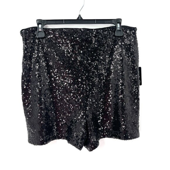 NEW Express extreme HIGH rise waist short shorts sequins black NYE party fun 12 - Picture 7 of 11
